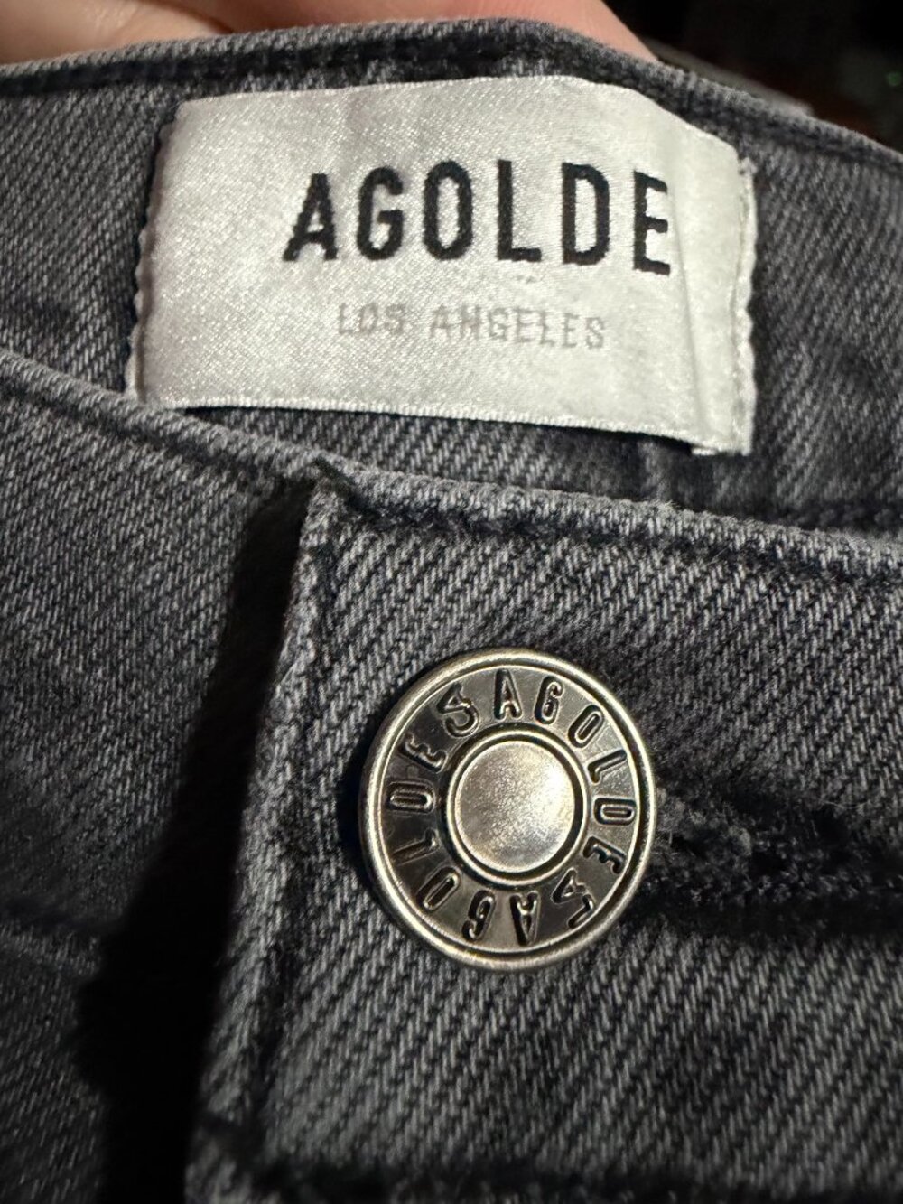 AGOLDE Nico High Rise Slim Jeans Washed Black Size 31 Organic Cotton - Picture 9 of 11